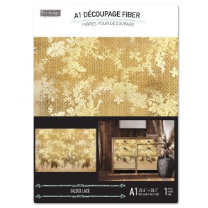Gilded Lace A-1 Fiber Decoupage Paper by redesign with Prima 23.4"x33.1" - Same Day Shipping - Furniture Decoupage - Large Paper Decoupage - belleandbeau850