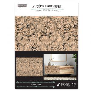 Antique Laces A-1 Fiber Decoupage Paper by redesign with Prima 23.4"x33.1" - Same Day Shipping - Furniture Decoupage - Large Paper Decoupage - belleandbeau850