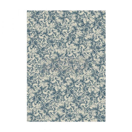 Blue Wallpaper A-1 Fiber Decoupage Paper by redesign with Prima 23.4"x33.1" - Same Day Shipping - Furniture Decoupage - Large Paper Decoupage