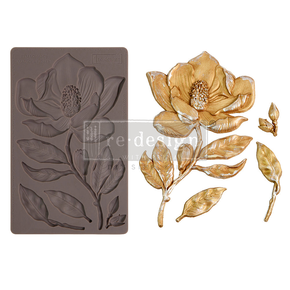 Magnolia Flower ReDesign With Prima Decor Mould - Same Day Shipping - Furniture Mould - Resin Mold - Candy Mold - Silicone Mold