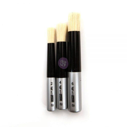 Art Basics Dabbing Brush Set of 3 - Same Day Shipping - Artist Brushes - Mixed Media Brushes - Synthetic Brushes - Stencil Brush - belleandbeau850