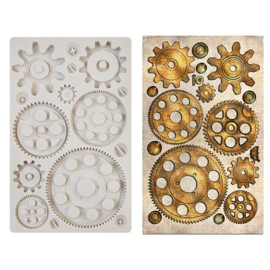 Machine Parts by Finnabair Decor Mould - Same Day Shipping - Redesign Prima - Resin Mould - Candy Mould - Steampunk Decor - Furniture Mould - belleandbeau850