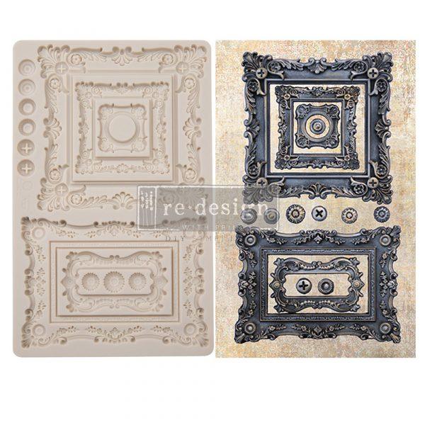 Baroque Frames by Finnabair Decor Mould - Same Day Shipping - Redesign Prima - Resin Mold - Gear Applique - Frames - Decor - Furniture Mould - belleandbeau850