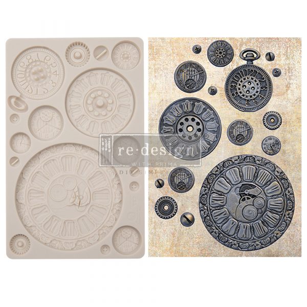 Clock Faces by Finnabair Decor Mould - Same Day Shipping - Redesign Prima - Resin Mold - Candy Mould - Clocks - Decor - Furniture Mould - belleandbeau850