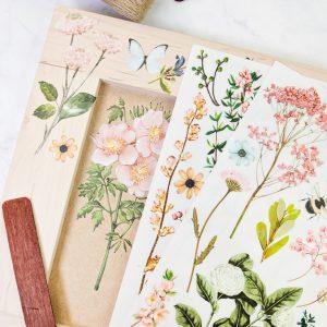 Botanical Paradise transfer Redesign with Prima 6"x12" - Same Day Shipping - Rub on Transfer - Furniture Decals - Small Transfers - Floral - belleandbeau850