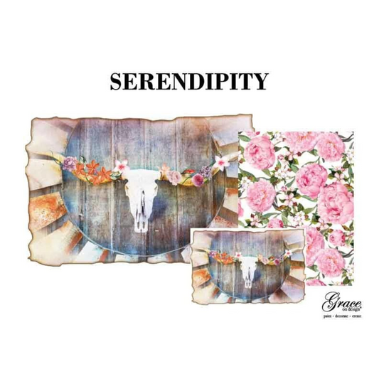 Serendipity Decoupage Paper 3 Piece Pack - Grace on Design - Same Day Shipping - Furniture Decoupage - Decor Decoupage - Boho