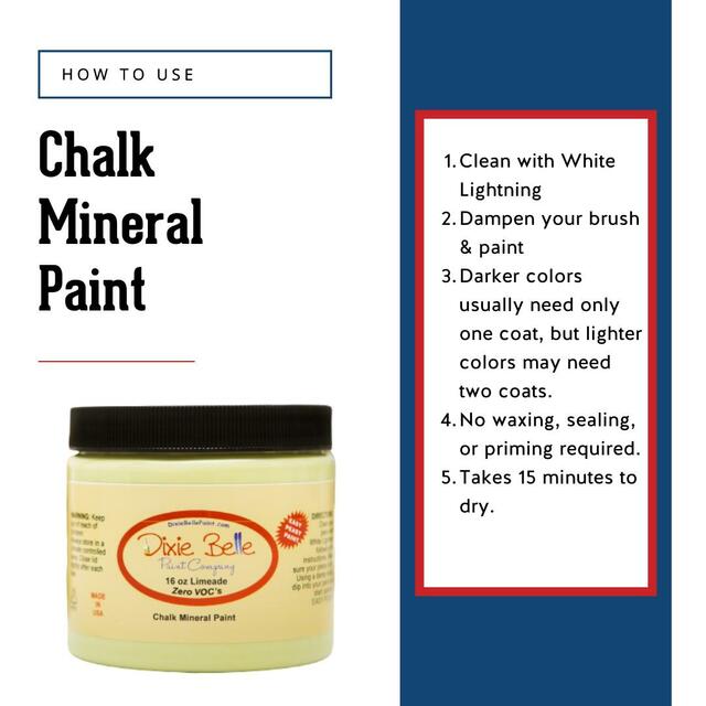 The Gulf Dixie Belle Chalk Mineral Paint - Same Day Shipping - No VOC - Chalk Paint for Furniture and Cabinets - Water Based Paint - belleandbeau850