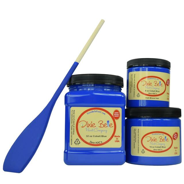 Cobalt Dixie Belle Chalk Mineral Paint - Same Day Shipping - No VOC - Chalk Paint for Furniture and Cabinets - Water Based Paint - Best Chalk Paint - belleandbeau850