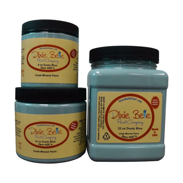 Dusty Blue Dixie Belle Chalk Mineral Paint - Same Day Shipping - No VOC - Chalk Paint for Furniture and Cabinets - Water Based Paint - belleandbeau850