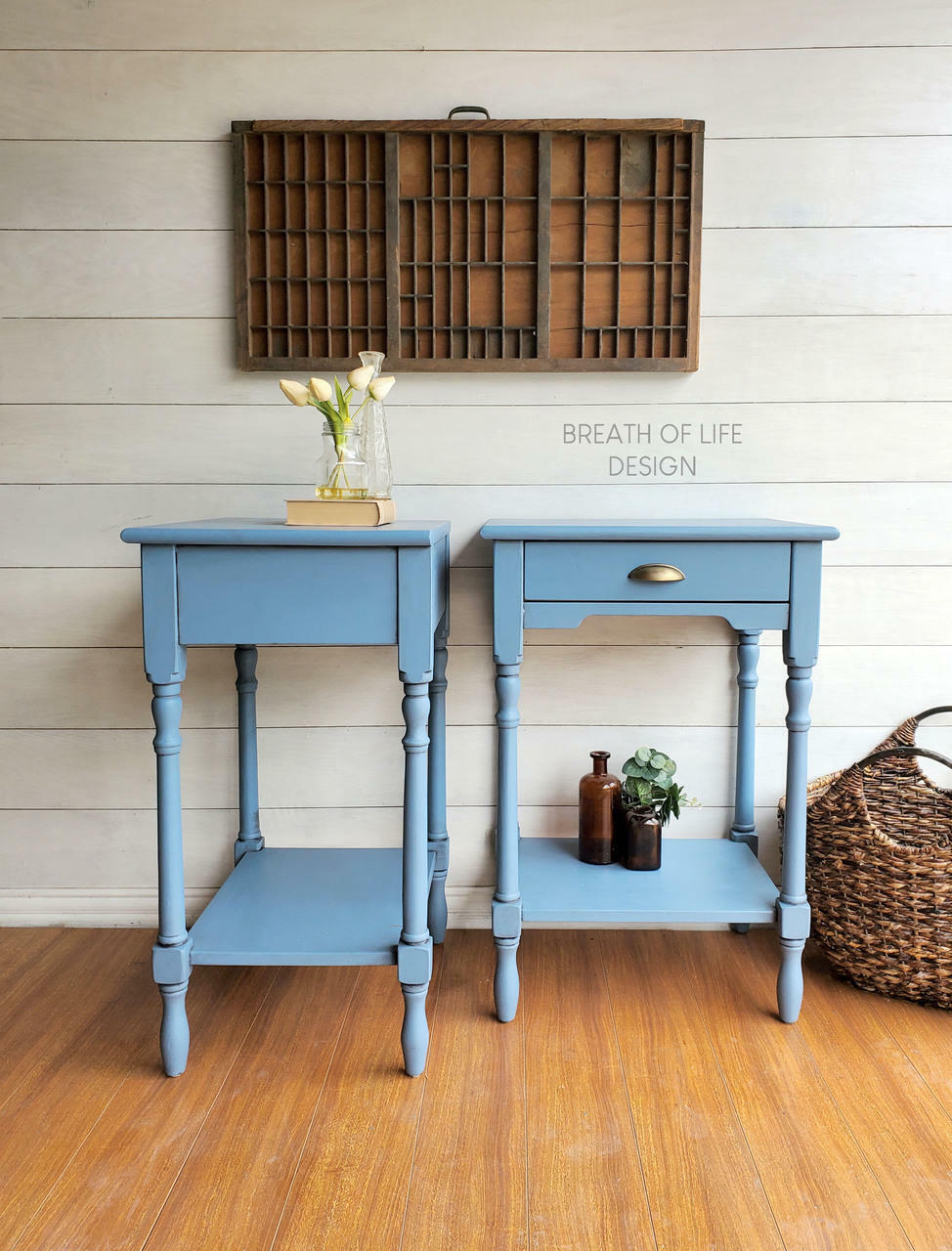 Dusty Blue Dixie Belle Chalk Mineral Paint - Same Day Shipping - No VOC - Chalk Paint for Furniture and Cabinets - Water Based Paint - belleandbeau850