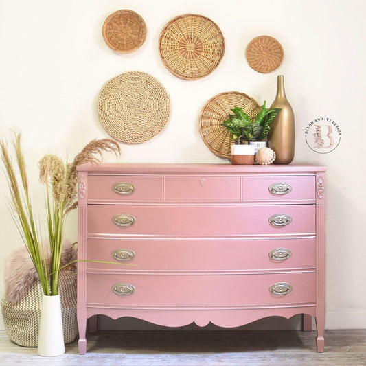 Pink Champagne Dixie Belle Chalk Mineral Paint - Same Day Shipping - No VOC - Chalk Paint for Furniture and Cabinets - Water Based Paint - belleandbeau850