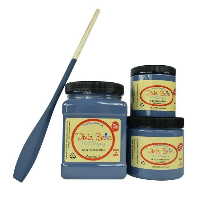 Yankee Blue Dixie Belle Chalk Mineral Paint - Same Day Shipping - No VOC - Chalk Paint for Furniture and Cabinets - Water Based Paint - belleandbeau850
