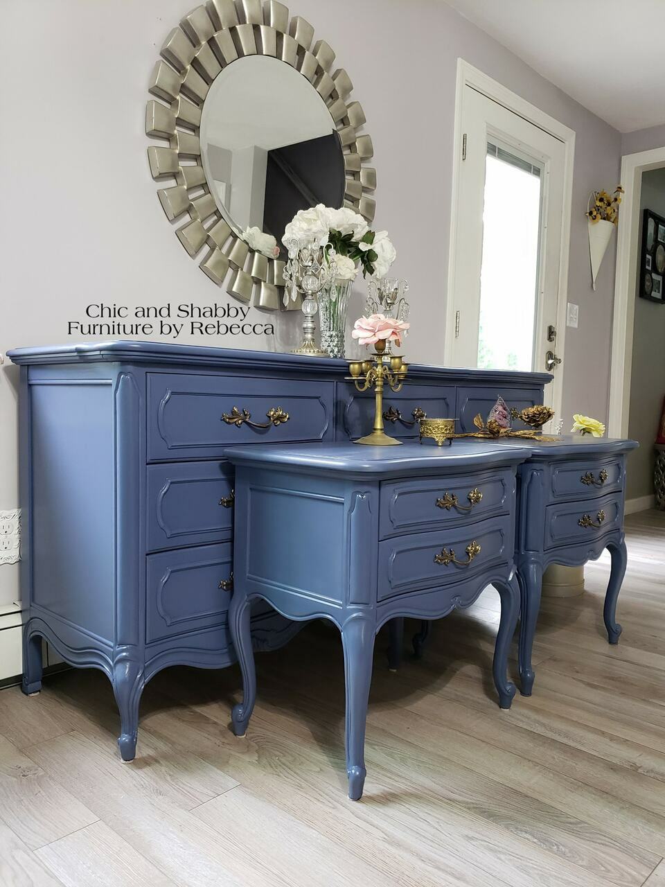 Get the Look with Elegance - a dusty greyish blue furniture paint - Country  Chic Paint