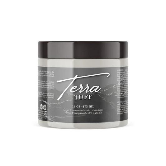 Terra Tuff Top Coat - Same Day Shipping - Terra Clay Paint - SatinFinish - Sealer for Clay paint 16 oz Jar - belleandbeau850