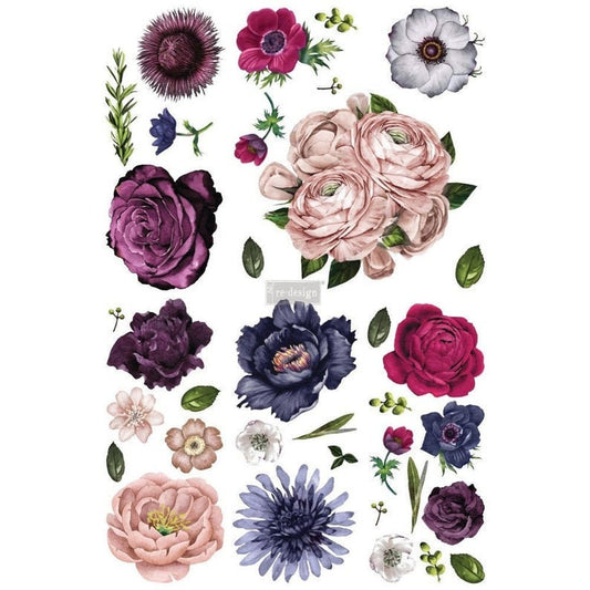 Lush Floral II transfer by Redesign with Prima 48"x32" - SAME DAY Shipping - belleandbeau850