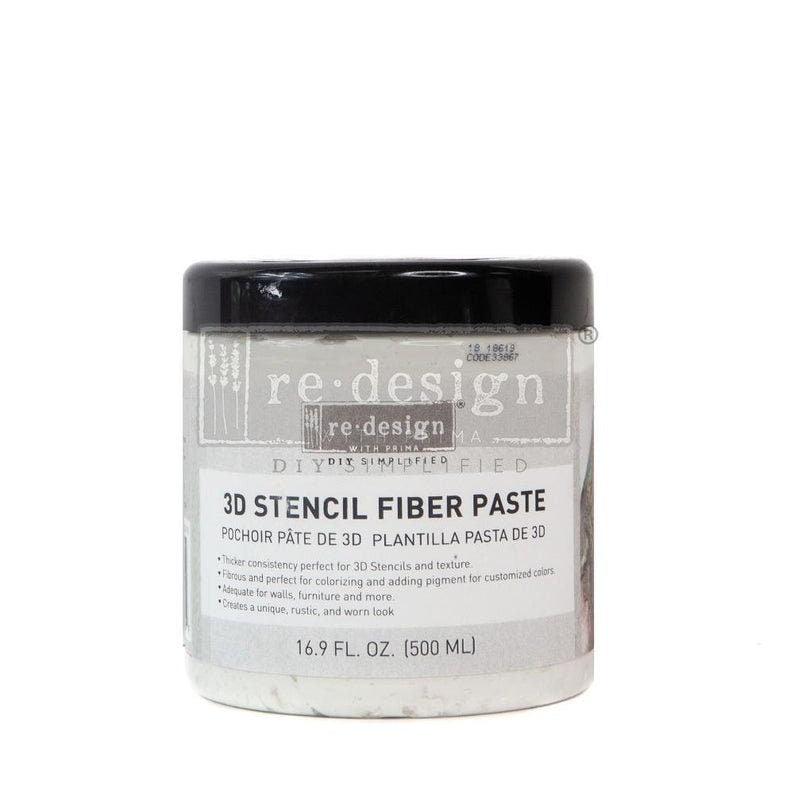 3-D Stencil Fiber Paste 17oz Redesign with Prima - Same Day Shipping - Raised Stencils - Textured Stencils - Dimensional Stencils - belleandbeau850