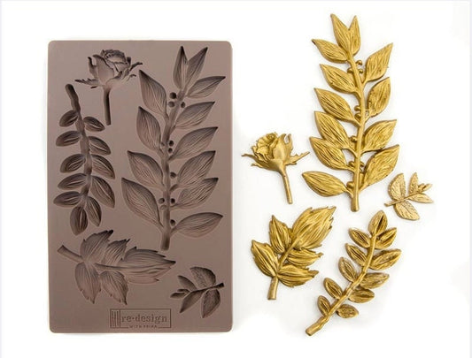Leafy Blossoms by ReDesign With Prima Decor Mould - Same Day Shipping - Furniture Mold - Candy Mold - Mold for Resin - Silicone Mold - belleandbeau850