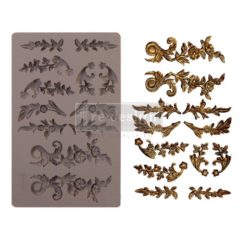 Delicate Flora ReDesign With Prima Decor Mould - Furniture Mould - Same Day Shipping - Silicone Mold - Resin Mold - Candy Mold - belleandbeau850