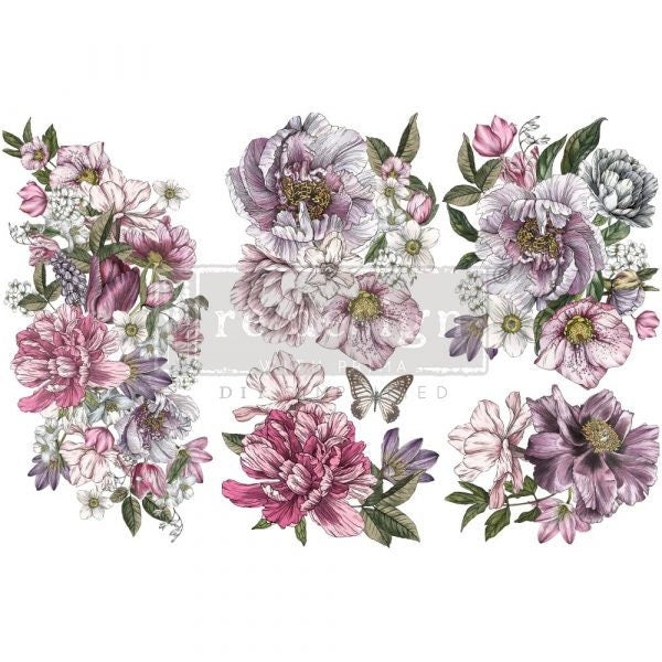 Dreamy Florals small transfer by Redesign with Prima 6"x12" - Same Day Shipping - Furniture Transfers - Decor Transfers - Floral Decor - belleandbeau850