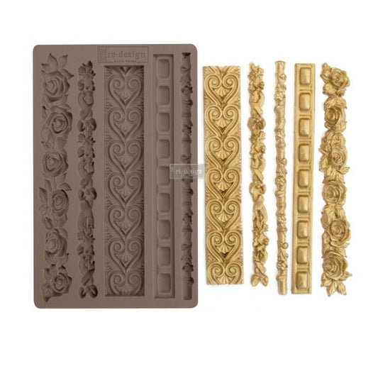 Elegant Borders by ReDesign With Prima Decor Mould - Same Day Shipping - Silicone Mold - Candy Mold - Furniture Mould - Molds for Resin - belleandbeau850