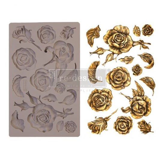 Fragrant Roses ReDesign With Prima Decor Mould - Same Day Shipping - Furniture Mould - Resin Mold - Candy Mold - Silicone Mold - Rose Decor - belleandbeau850