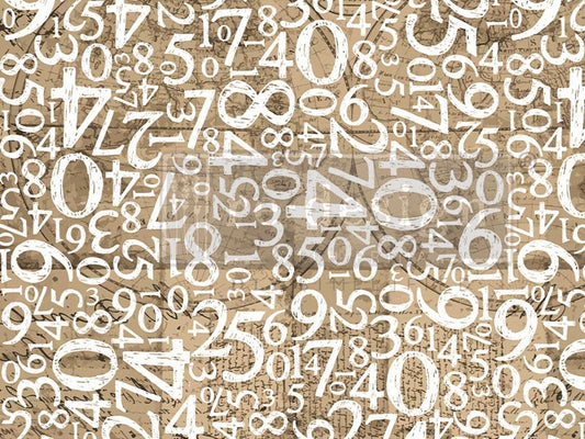 Engraved Numbers Decoupage Paper 1 sheet - Same Day Shipping - Redesign with Prima - Furniture Decoupage - Decor Tissue Paper - Mulberry - belleandbeau850