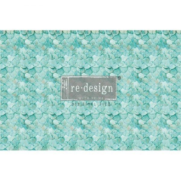 Ariel Decoupage tissue paper 2 sheets Redesign with Prima - Same Day Shipping - Mulberry Paper - Furniture Decoupage Paper - Coastal Decor - belleandbeau850