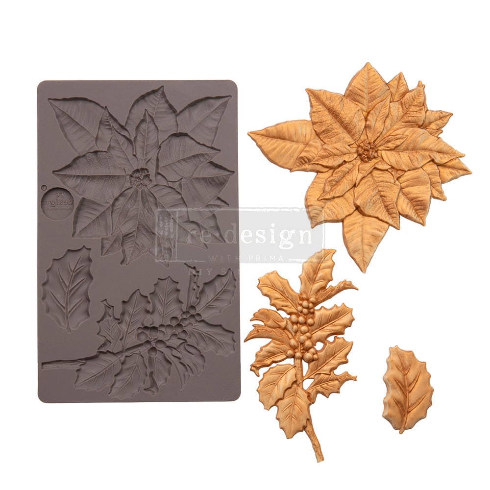 Perfect Poinsettia ReDesign With Prima Decor Mould - Same Day Shipping - Furniture Moulds - Molds for Resin - Candy Mold - Clay Molds - belleandbeau850