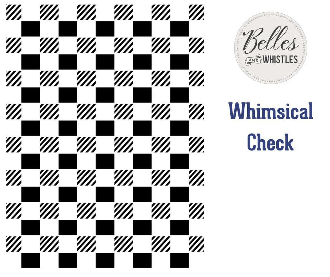 SAME DAY SHIPPING! Dixie Belle Whimsical Check Mylar Wall Stencil - belleandbeau850