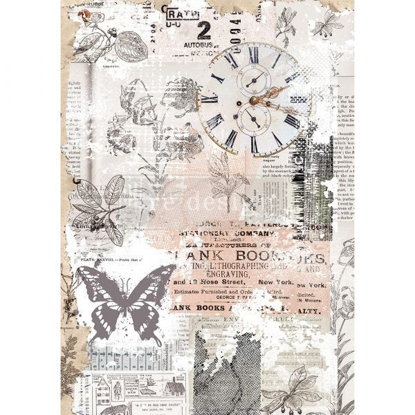 SAME DAY SHIPPING! Redesign with Prima Decoupage Decor Rice Paper Herb's Memory 11.5"x16.25" - belleandbeau850