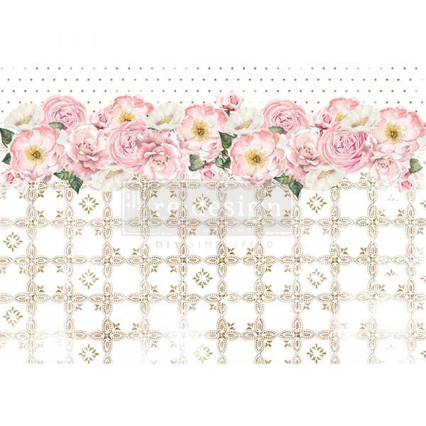 SAME DAY SHIPPING! Redesign with Prima Decoupage Decor Rice Paper Tranquil Bloom 11.5"x16.25" - belleandbeau850