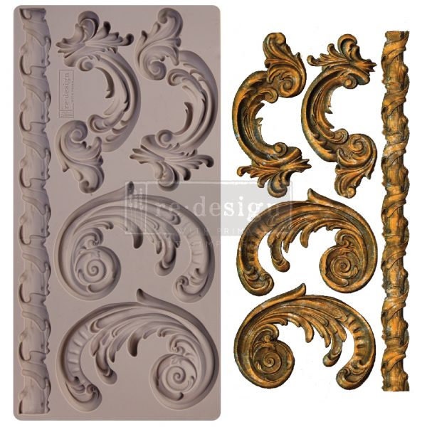 Lilian Scrolls by ReDesign With Prima Decor Mould-  Same Day Shipping - belleandbeau850