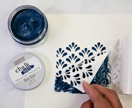 Blue Boar Chalk Paste Redesign with Prima -Same Day Shipping - stencil paste - stencil paint - Raised Stencil - belleandbeau850