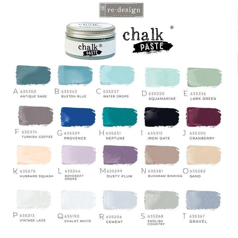 Aquamarine Chalk Paste - Redesign by Prima - Same Day Shipping - Stenc –  Belle & Beau 850