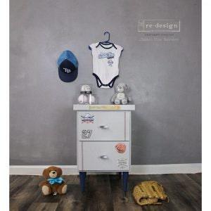 NEW! Baseball small transfer by Redesign with Prima 6"x12" - Same Day Shipping - Rub On transfers - Decor transfers - furniture transfers - belleandbeau850