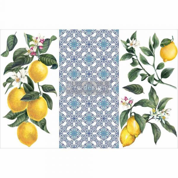 NEW! Lemon Tree small transfer by Redesign with Prima 6"x12" - Same Day Shipping - Rub On transfers - Decor transfers - furniture transfers - belleandbeau850