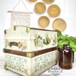 Greenery House transfer Redesign with Prima 6"x12" - Same Day Shipping - Small Transfer - Rub On Transfers - Furniture Transfer - belleandbeau850