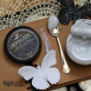 Crushed Crystals Jewel Texture Paste - Same Day Shipping - Art Extravagance - Stencil Paste - Metallic Textured Paint for Raised Stencils - belleandbeau850